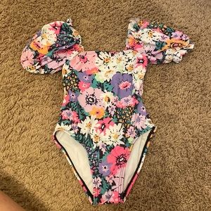 Never worn cotton on kids one piece bathing suit